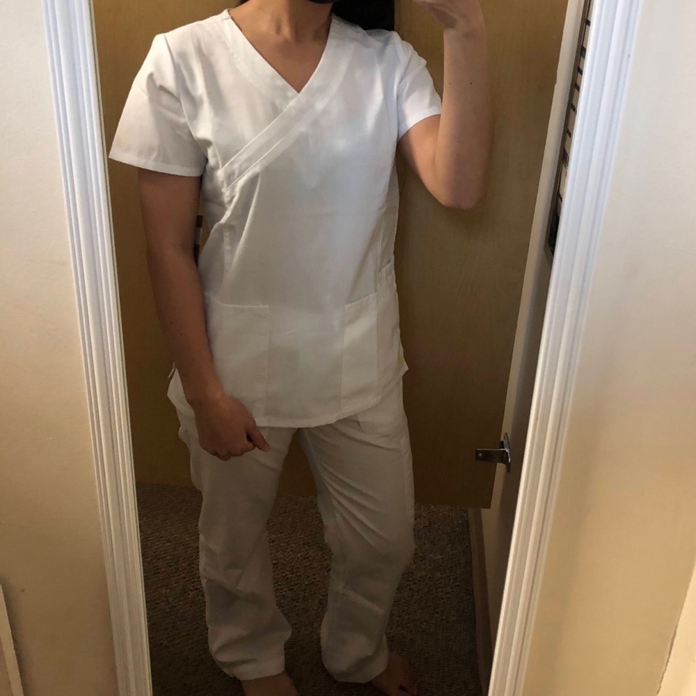 White Essential Scrubs
